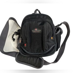 Ricardo Beverly Hills‎ Crossbody Shoulder Black Bag Compartments Pre-owned